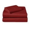 Bloomington 310TC Fusion Cotton Percale Sheet Set Crimson Single