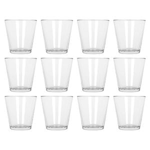 Argon Tableware 250ml Water Glasses - Set Of 12 Drinking Tumblers - Straight-sided Everyday Durable Soda Lime Glassware Set