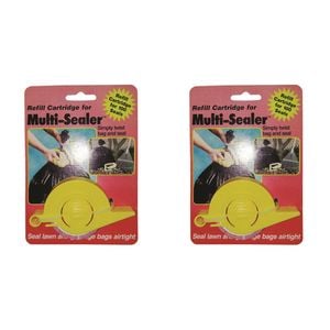 2PK Jokari Multi-Sealer Refill Cartridge For 100 Seals Yellow 15cm