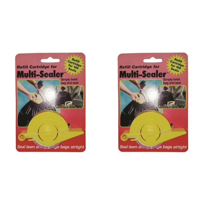 2PK Jokari Multi-Sealer Refill Cartridge For 100 Seals Yellow 15cm