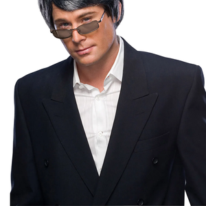 Rubie's Grey Men's Wig Short Straight Adult Halloween Costume Accessory Black
