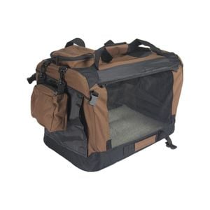 Yes4pets Large Fordable Pet Dog Puppy Soft Crate With Curtain-brown
