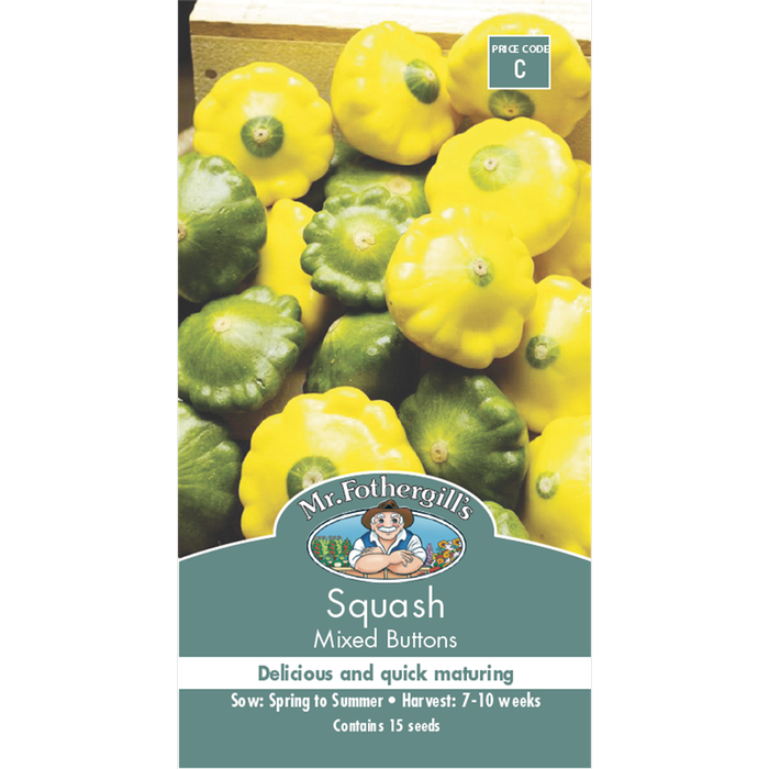 Mr Fothergill's Mixed Button Squash Vegetable Seeds