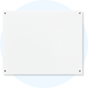 Lumiere Brilliant White Magnetic Glassboard 1500x1200mm
