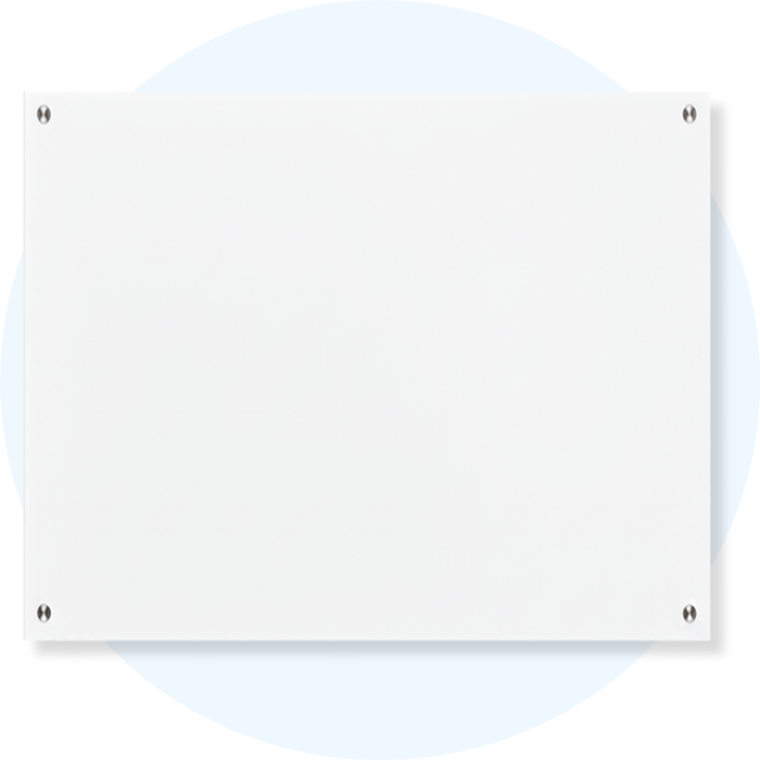 Lumiere Brilliant White Magnetic Glassboard 1500x1200mm