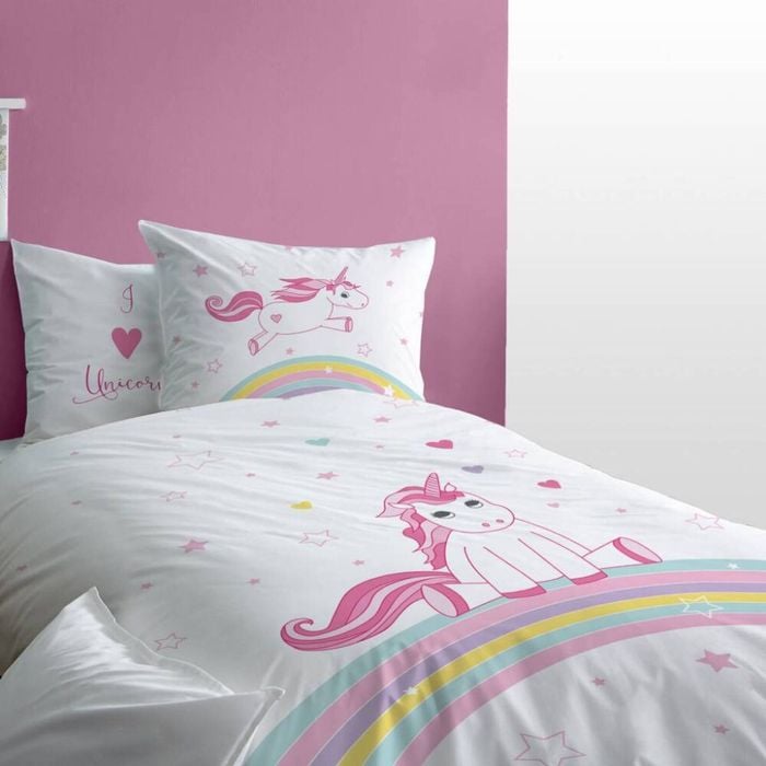 Matt & Rose Unicorn Quilt Cover Set - Single Bed Set