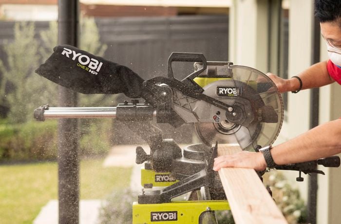 Cut the plates to size using Ryobi miter saw 
