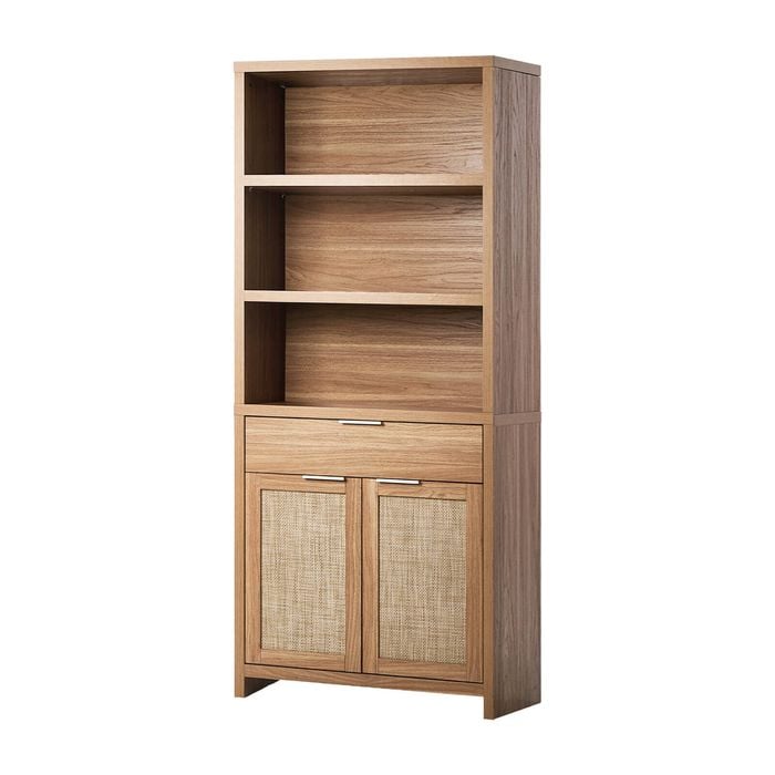 Oikiture Display Shelf Bookshelf Bookcase Adjustable Storage Cabinet 5 Tier