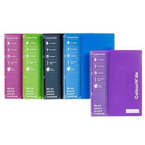 3x 4pc Colourhide A4 Notebook School/office Writing Stationery 120-pages Assort