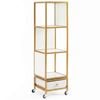 Costway 4tier Rotating Bookshelf Book Tower Bookcase Display Shelf White