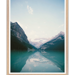 Galrie Majestic Mountain Lake Reflection - Serene Nature Art Photography Print, Wood Frame, A1 60 x 84cm (23 x 33inch)