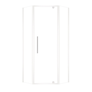 Stein 900 x 2000mm White Georgia Neo Angle Shower - Door Set
