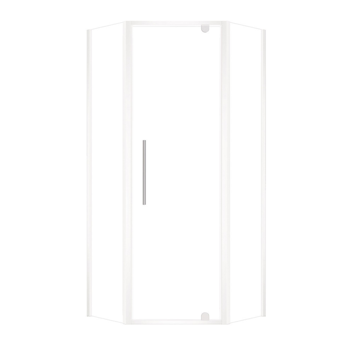Stein 900 x 2000mm White Georgia Neo Angle Shower - Door Set