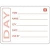 Hygiplas Dissolvable Prepared Food Labels Commercial Kitchen Date Rotation 250 Pack 50x75mm