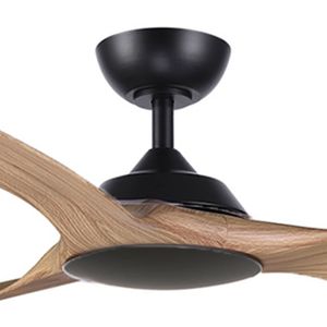 Fanforce Capri II Smart DC Ceiling Fan With Remote 64" ABS Blades Black/Teak