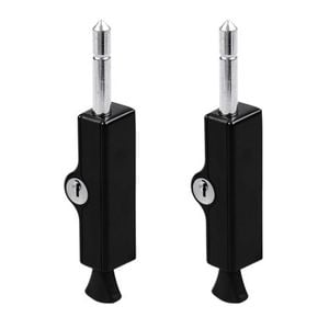 Yale Black Patio Bolt - Twin Pack