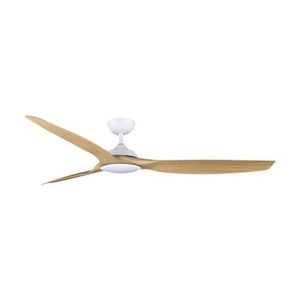 FanForce Capri II Smart DC Ceiling Fan W/ LED Light & Remote 64in White/Oak