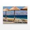 Umbrellas & Chairs on Beach   Print 100% Australian Made 75 x 50cm  (Stretched)