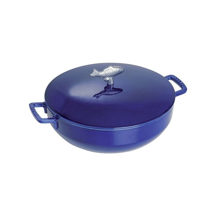 Staub Enamelled Cast Iron Bouillabaisse Pot 28cm Blue