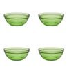 4PK Duralex Gigogne 20.5cm/1.59L Stackable Glass Bowl - Green
