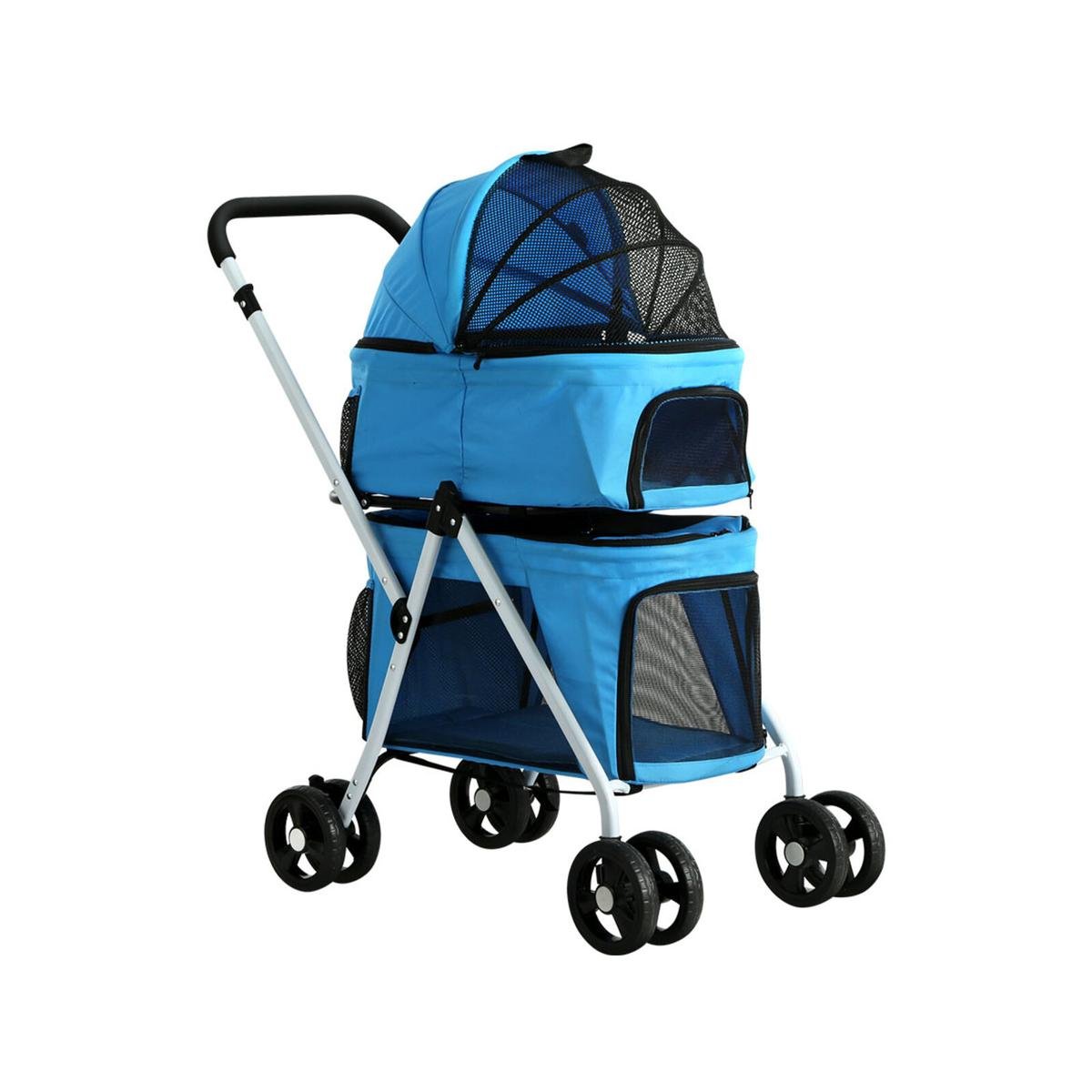 i.Pet Pet Stroller Dog Pram Large Cat Carrier Travel Pushchair Foldable 4 Wheels Bunnings Australia