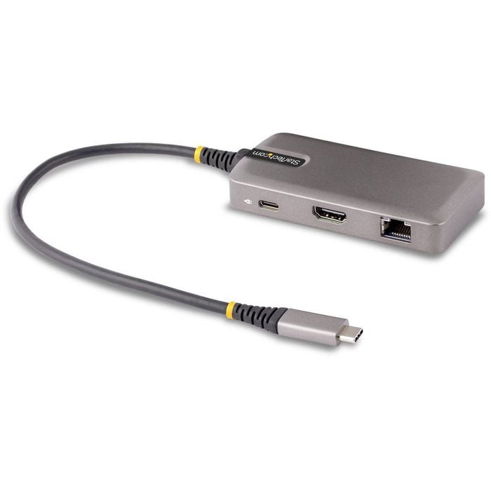 StarTech.com USB-C Multiport Adapter, 4K60Hz HDMI, HDR, 2-Port 5Gbps USB Hub, 100W PD Pass-Through, GbE, Mini Dock