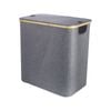 Ezy Storage Sagano Foldable Dual Compartment Hamper - Grey