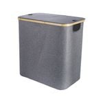 Ezy Storage Sagano Foldable Dual Compartment Hamper - Grey