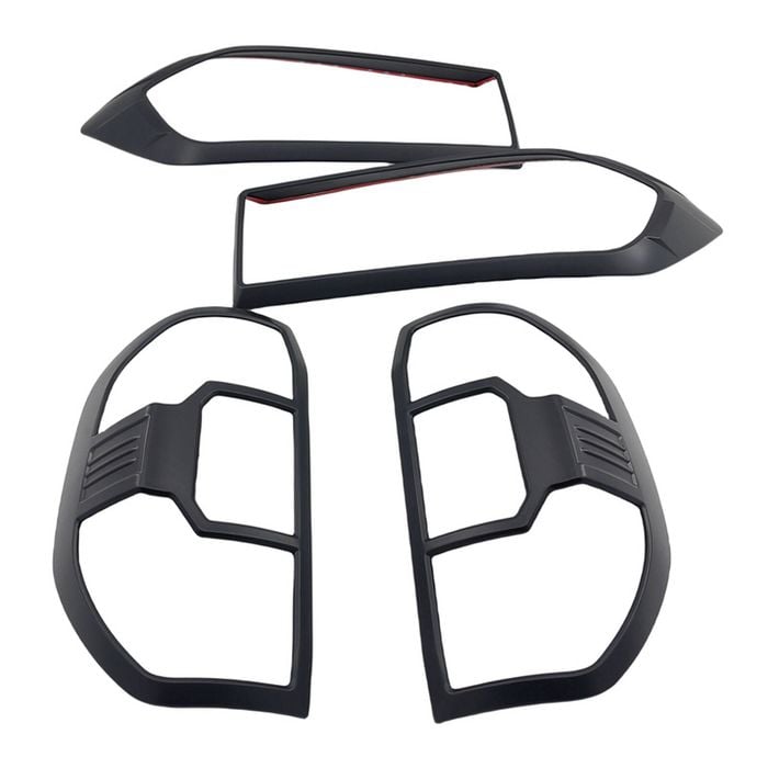 Matte Black Headlight & Tail Light Trim Covers Fit For LDV T60 2017-2021