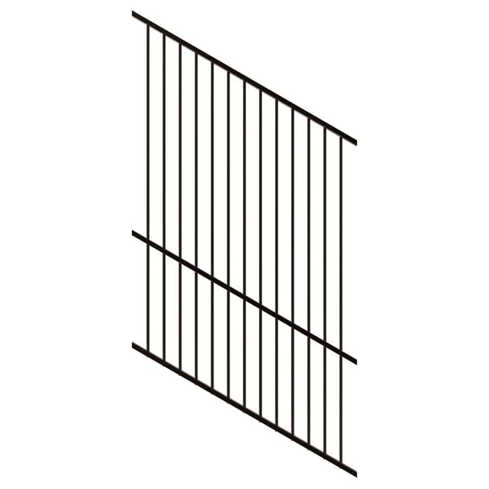 ProtectorAl 0350-1200W x 1800H Satin Black Raked 16-30º Flat Top Pool Fence Panel - Black