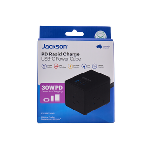 Jackson 3 Outlet Power Cube W USB 1A/2C PD30W Black