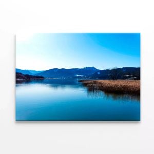 Lake with Sky, Mountains  Print 100% Australian Made 75 x 50cm  (Stretched)