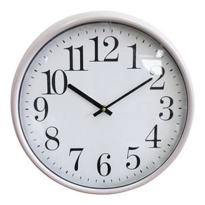 Sandy Day Metal Glass 40cm Wall Clock Round Analogue Decor - Beige