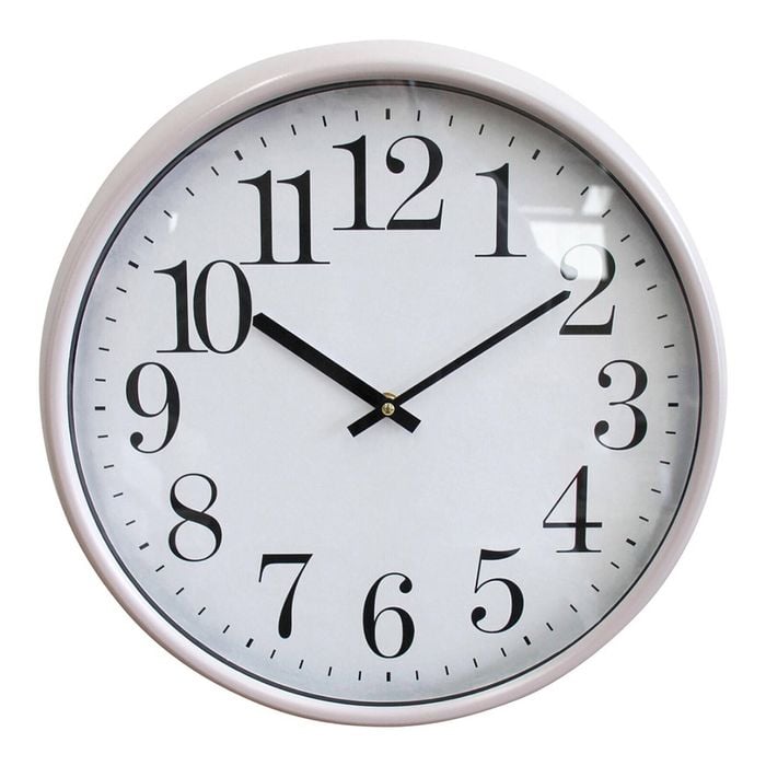 Sandy Day Metal Glass 40cm Wall Clock Round Analogue Decor - Beige