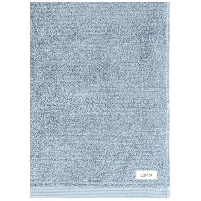 Esprit 600GSM Porto Cotton Ribbed Bath Sheet 74x168cm Chambray Blue