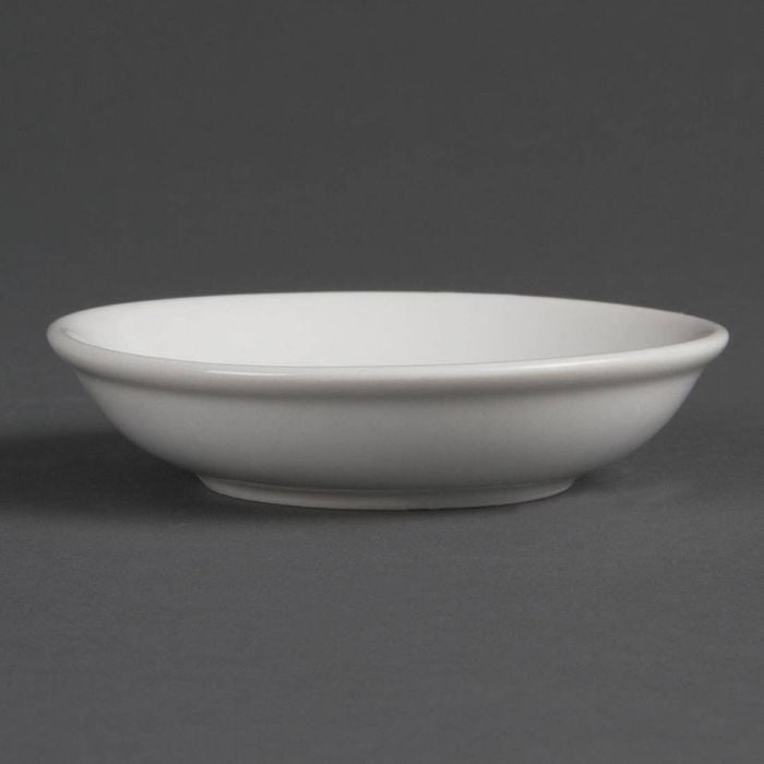 Olympia Soy Dishes Whiteware 12 Pack 100mm Commercial Tableware Dipping Bowls