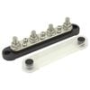 Switch Boss Black Negative 4 Gang M8 150A Bus Bar with Clear Push-On Cover for 12v/24v