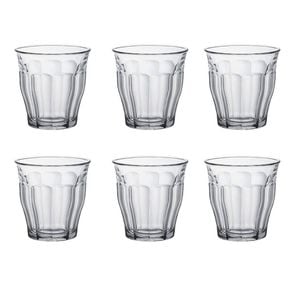 Duralex Picardie Set of 6 Tumbler Glasses   8.5X8.5X9cm   - 250ml