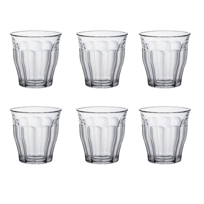 Duralex Picardie Set of 6 Tumbler Glasses   8.5X8.5X9cm   - 250ml