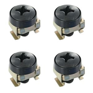 4 Pack M6 Bolts Screws Set with Captive Nuts & Washers for 19" Inch Rack Mount