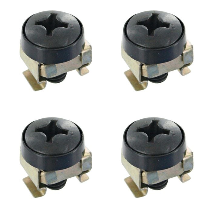 4 Pack M6 Bolts Screws Set with Captive Nuts & Washers for 19" Inch Rack Mount