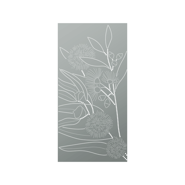 Walpix 1800 x 900 x 3mm Perforated Aluminium Decorative Screen Flat Profile Eucalyptus - Woodland Grey