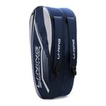 Li-Ning Hot Shot Triple Zipper Polyester Badminton Kit Bag (Navy/Silver, Large) | Easy - Access Compartments
