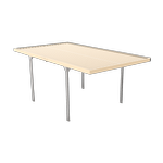 Absco Structures 3.0 x 5.5 x 2.37m Classic Cream Single Skillion Carport