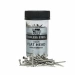 NZ Nails 19 x 1.6mm 316 Grade Stainless Steel Flat Nail - 100g Pack