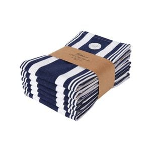 6pk J.elliot Home Eleanor 50x70cm Cotton Tea Towel - Navy