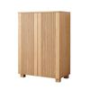 Miuz Wooden Oak Veneer Shoe Rack Storage Cabinet, 2-door Cupboard Shelf Drawer