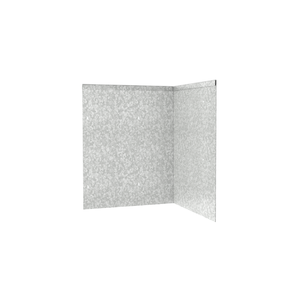 TerraForm Edging 390mmH x 610mmW  2.5mm Gauge Galvanised Steel Inside Corner