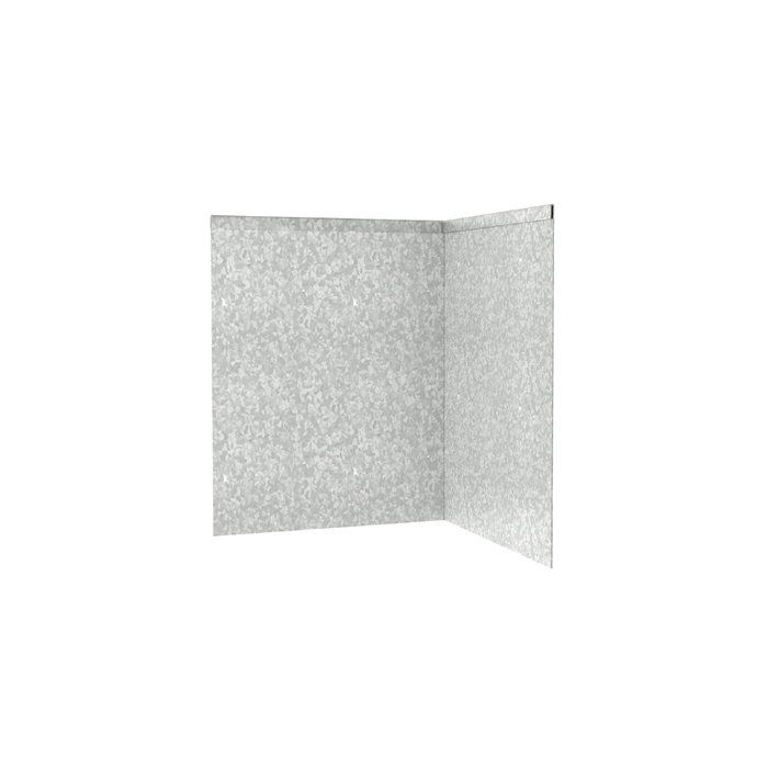 TerraForm Edging 390mmH x 610mmW  2.5mm Gauge Galvanised Steel Inside Corner