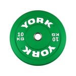 York 10KG Colour Rubber Olympic Bumper Plate Single